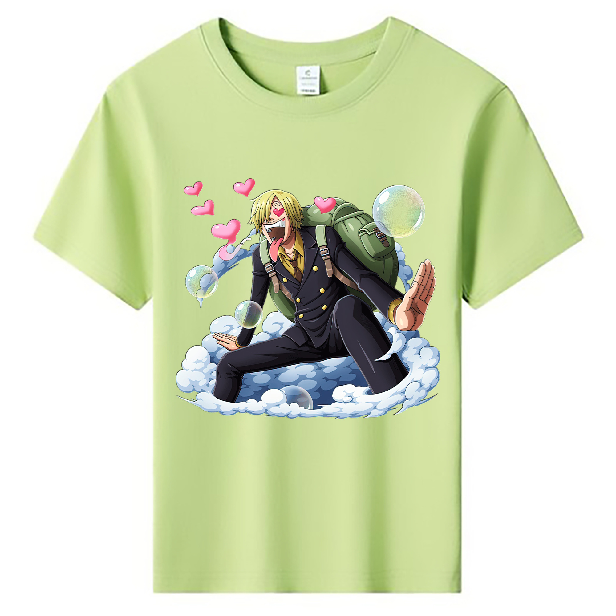 （画像用） ワンピース サンジ ONE PIECE Sanji 綿100％キッズTシャツ（フロントプリント）